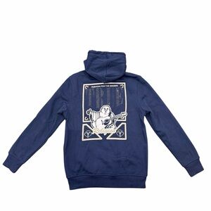 True Religion Navy Zip Up Hoodie Buddha Guitar Back Graphic Size S